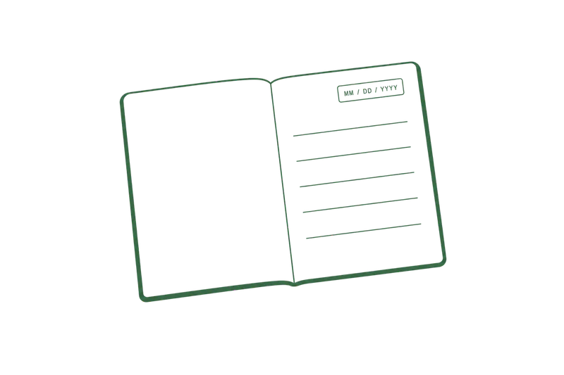 Open journal notebook illustration