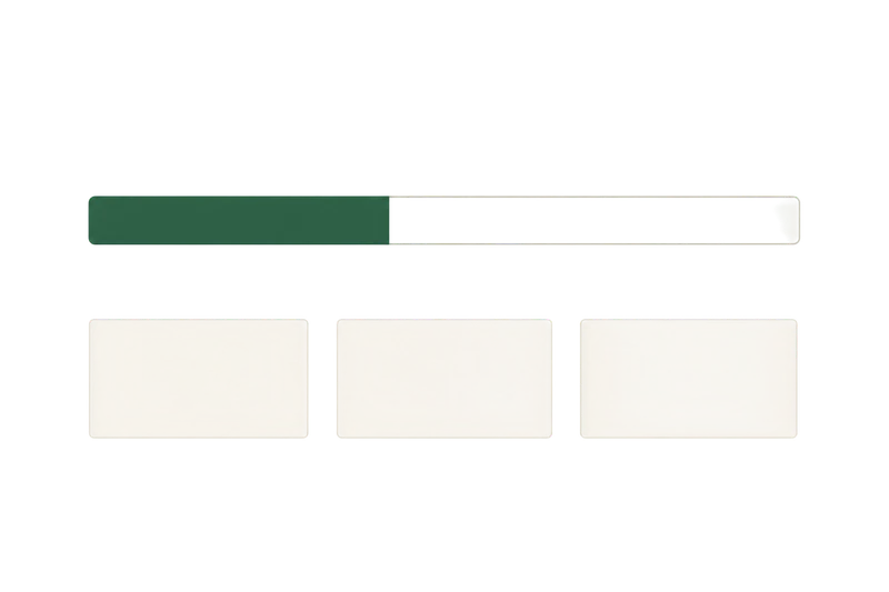 Progress bar and stat blocks illustration